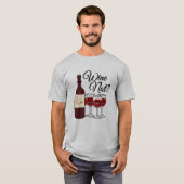 Het glas van het rood van de de druivenalcohol van t-shirt (Voorkant volledig)