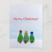 Het glas van het zee, het briefkaart van Kerstmis (Voorkant)