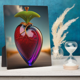 Het glazen hart Digitale kunst tafelplaque Fotoplaat