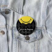 Het glimlachen Beste man/Groomsman Wedding Button (In situ)