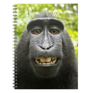Het glimlachen Crested Celebes Macaque Notitieboek