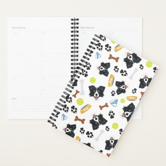 Het glimlachen Dog Border Collie Planner (Display)