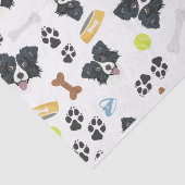 Het glimlachen Dog Border Collie Tissuepapier (Detail)