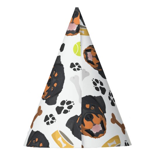 Het glimlachen Dog Rottweiler Feesthoedjes (Achterkant)