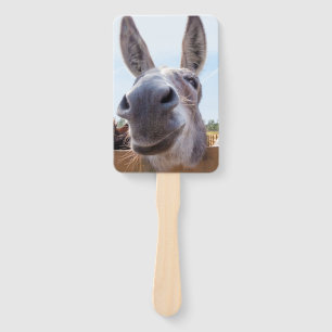 Het glimlachen Donkey met Gekke Grin Handwaaier