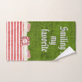 "Het glimlachen is mijn favoriete" kerstfeestelijk Bad Handdoek (Handdoek)