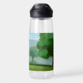 Het glimlachen Kute Sloths Monogramed Waterfles (Achterkant)