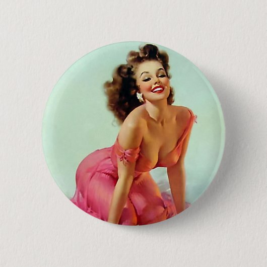 Het glimlachen Pin omhoog Ronde Button 5,7 Cm (Voorkant)