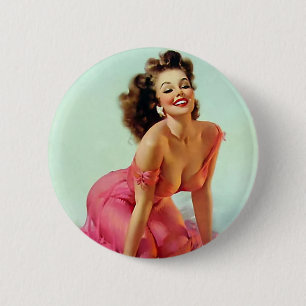 Het glimlachen Pin omhoog Ronde Button 5,7 Cm