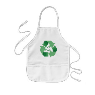 Het glimlachen Recyclen het Apron van het Symbool Kinder Schort
