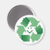 Het glimlachen Recyclen Symbool Magnet Magneet (Voorkant / Achterkant)