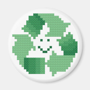 Het glimlachen Recyclen Symbool Magnet Magneet