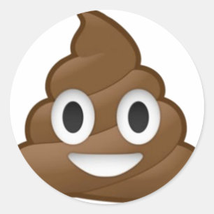 Het glimlachen van Achterschip Emoji Ronde Sticker