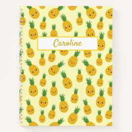Het glimlachen van ananas Pattern Spiral Notebook Notitieboek