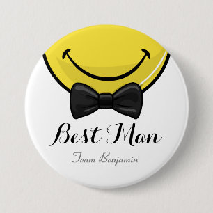 Het glimlachen van Beste mannen Wedding Button