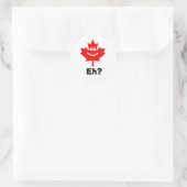 Het glimlachen van Canadese Maple Leaf Eh? Sticker (Tas)