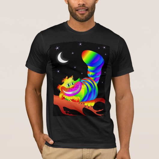 Het glimlachen van Cheshire Cat T-shirts (Voorkant)