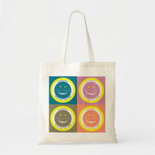 Het Glimlachen van Cheshire van de Pastelkleuren Tote Bag