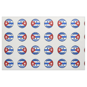 Het glimlachen van de Cubaanse vlag Stof