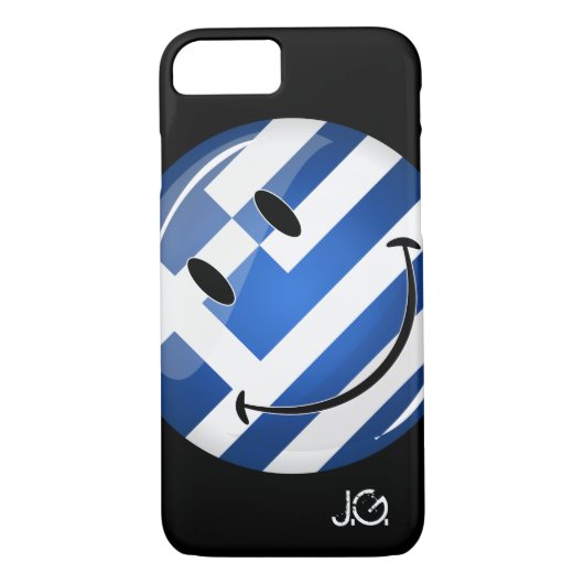 Het glimlachen van de Griekse vlag Case-Mate iPhone Case (Achterkant)