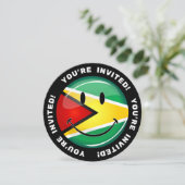 Het glimlachen van de Guyanese vlag Kaart (Staand voorkant)