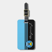 Het glimlachen van de vlag van Saint Lucia Bagagelabel (Voorkant verticaal)