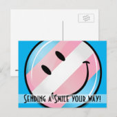 Het glimlachen van de vlag van Transgender Briefkaart (Voorkant / Achterkant)