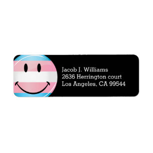 Het glimlachen van de vlag van Transgender Etiket