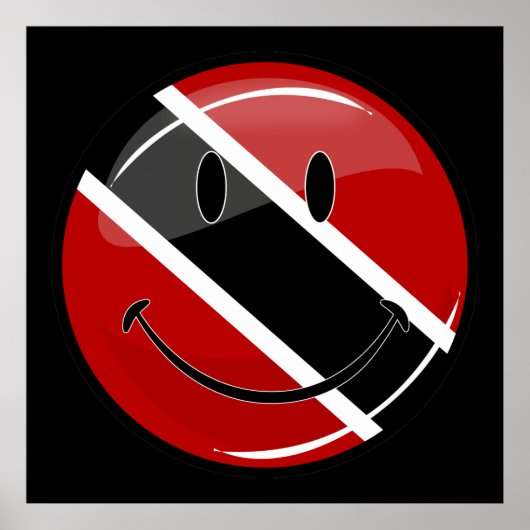 Het glimlachen van de vlag van Trinidad en Tobago Poster (Voorkant)