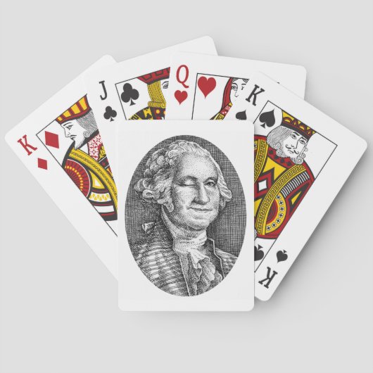 Het glimlachen van de Winking George Washington De Pokerkaarten (Achterkant)