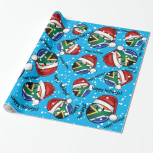 Het glimlachen van de Zuid-Afrikaanse kerststijl m Cadeaupapier