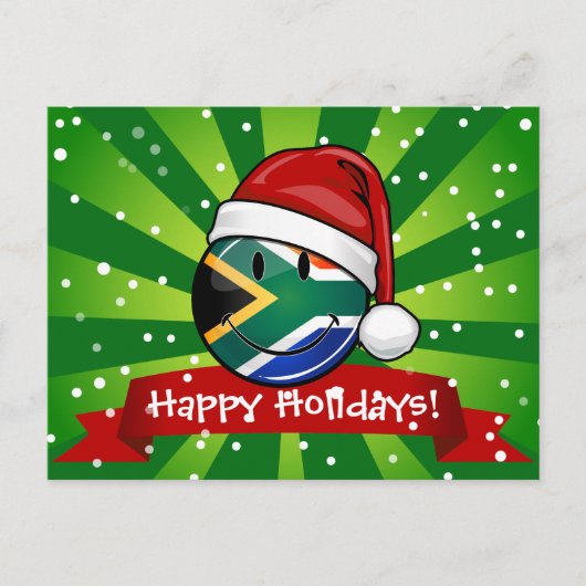 Het glimlachen van de Zuid-Afrikaanse kerststijl m Feestdagenkaart (Voorkant)