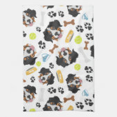 Het glimlachen van Dog Bernese Mountain Dog Theedoek (Verticaal)