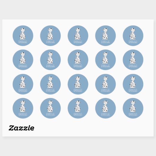 Het glimlachen van Dogs Dalmatian Ronde Sticker (Vel)