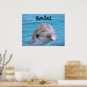Het glimlachen van Dolphin - Lach! Poster (Keuken)