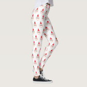 Het glimlachen van Elf Red Pet Winter Holiday Kers Leggings (Rechts)