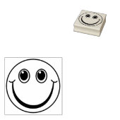 Het glimlachen van Emoji Face Rubberstempel (Gestempeld)
