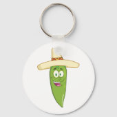 Het glimlachen van Green Chili Pepper Sleutelhanger (Achterkant)