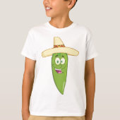 Het glimlachen van Green Chili Pepper T-shirt (Voorkant)