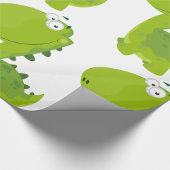 Het glimlachen van Green Dino Cadeaupapier