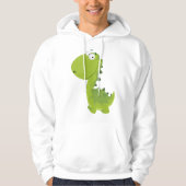 Het glimlachen van Green Dino Hoodie (Voorkant)