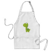 Het glimlachen van Green Dino Standaard Schort (Voorkant)