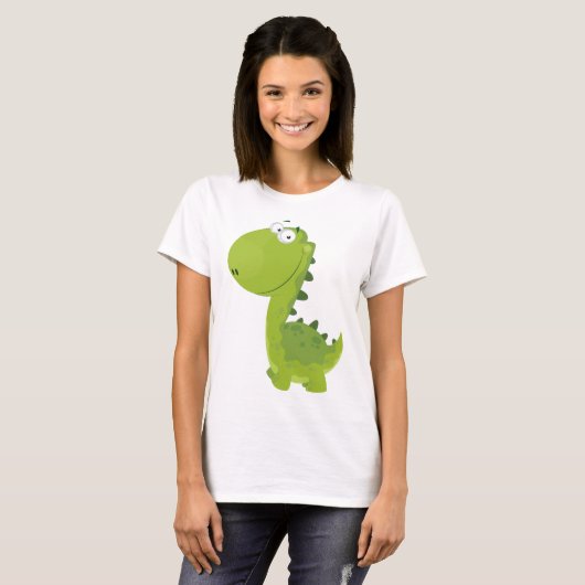 Het glimlachen van Green Dino T-shirt (Voorkant volledig)