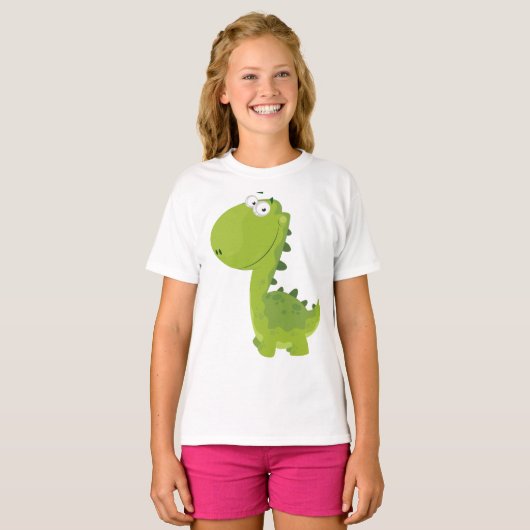Het glimlachen van Green Dino T-shirt (Voorkant volledig)