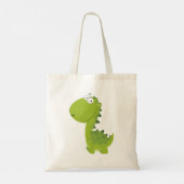 Het glimlachen van Green Dino Tote Bag (Achterkant)