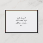 Het glimlachen van Halloween Jack-o-Lantern Visitekaartje (Achterkant)