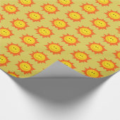 Het glimlachen van Happy Sun Pattern Cadeaupapier (Hoek)