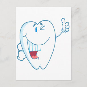 Het glimlachen van het schone Tooth-tekenfilmdeeg  Briefkaart