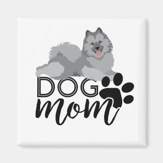 Het glimlachen van Keeshond Graphic zegt Dog mama Magneet