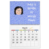 Het glimlachen van Kinder gezichten personaliseert Kalender (Mar 2026)